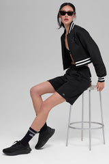 High-Waist Easy Sweat Short - Black