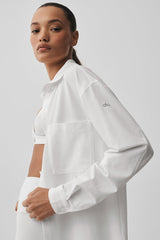 Dreamscape Button Down Long Sleeve - White