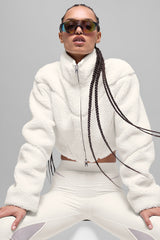 Sherpa Cropped Slope Side Jacket - Ivory