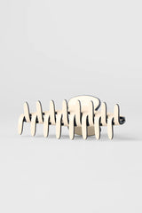 Outline Claw Clip - Macadamia/Black