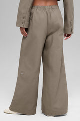 High-Waist Main Character Wide Leg Trouser - Light Cocoa