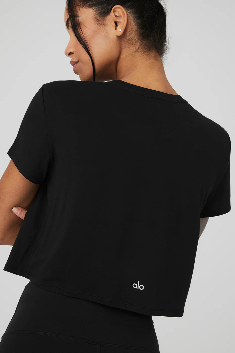 Cropped All Day Short Sleeve - Black