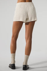 Cable Knit Winter Bliss Short - Ivory