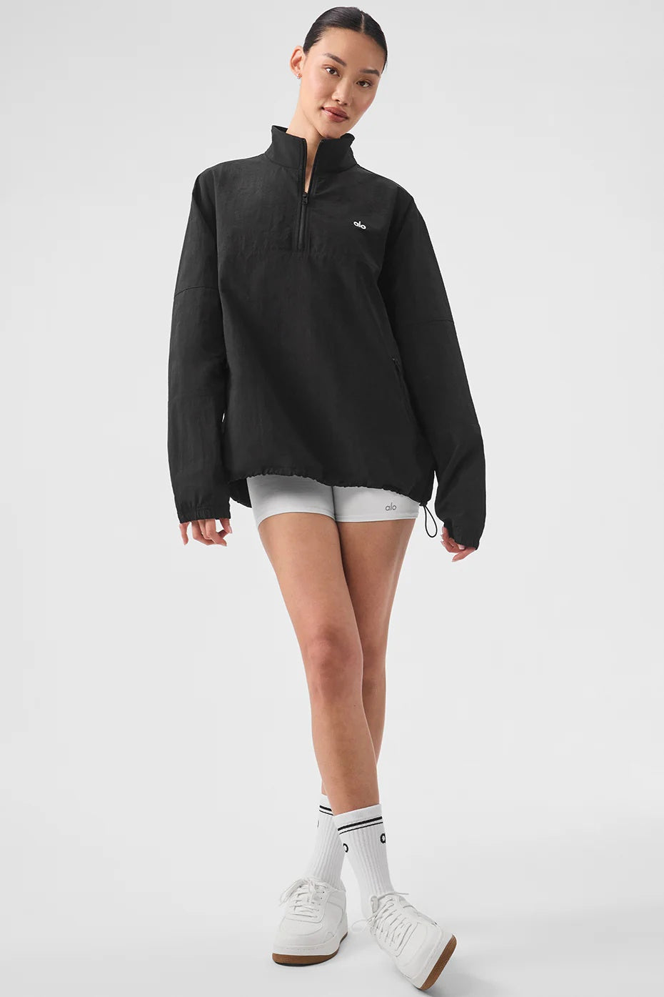 Light Weight Takeaway Track Pullover - Black