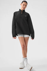 Light Weight Takeaway Track Pullover - Black