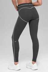 Airbrush High-Waist Heart Throb Legging - Anthracite/White
