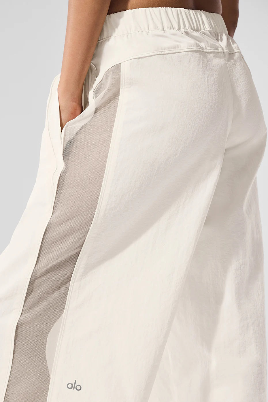 High-Waist Origin Wide Leg Track Pant - Ivory