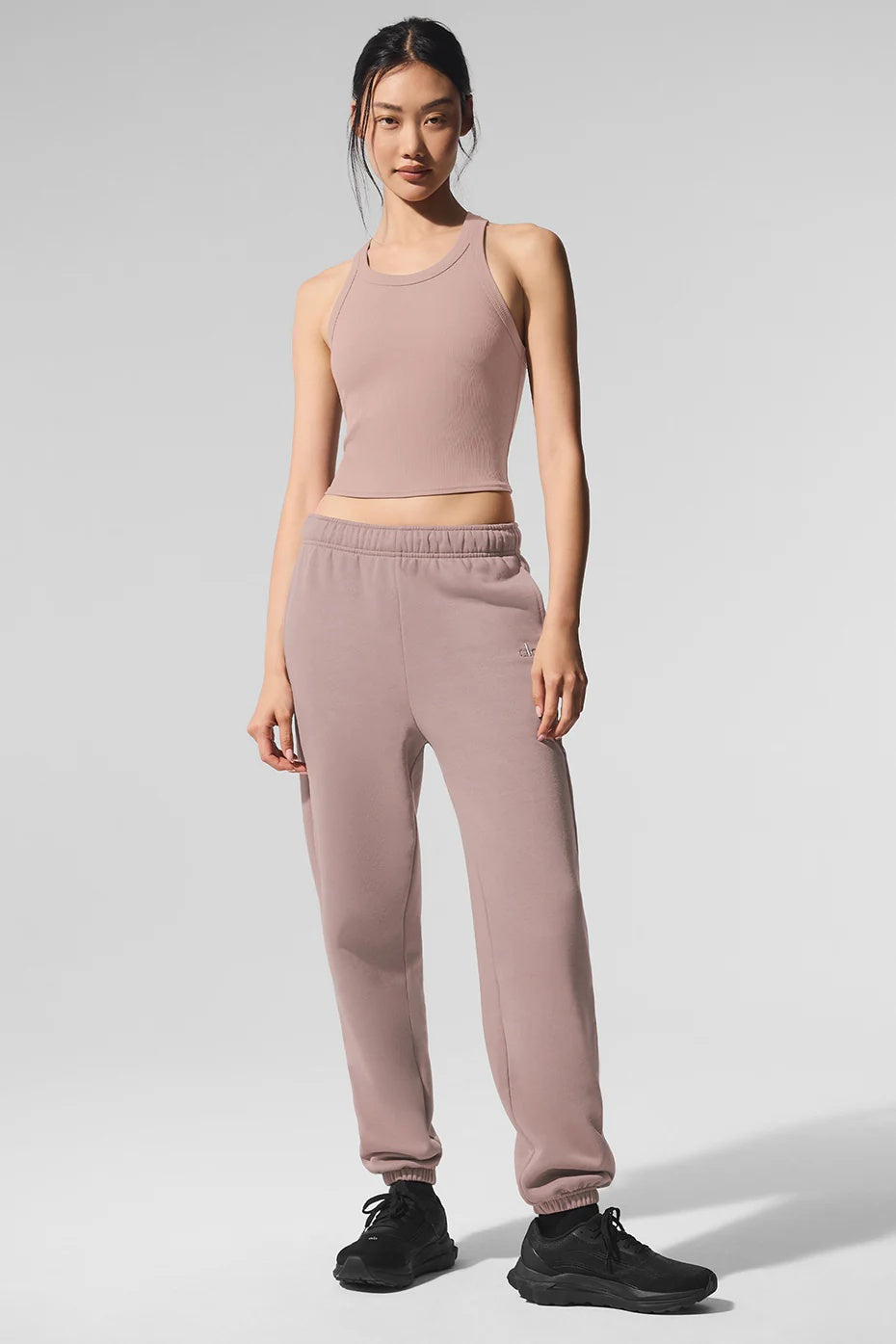 Goddess Ribbed Go-To Tank - Taupe