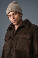 Sherpa Edge Shacket - Espresso