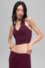 Airbrush Real Bra Tank - Burgundy