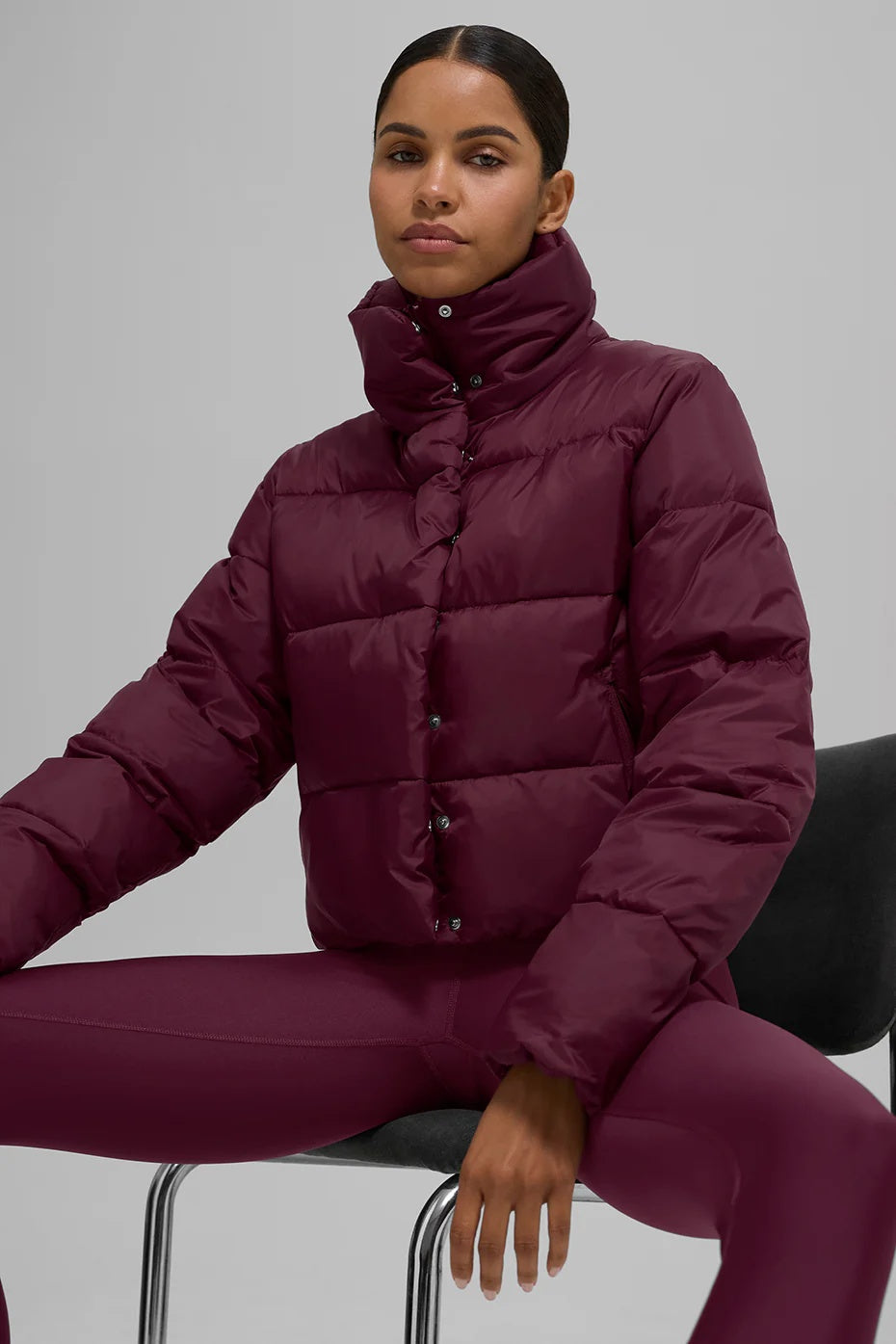 Gold Rush Puffer - Burgundy