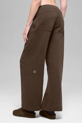 Serenity Wide Leg Sweatpant - Espresso