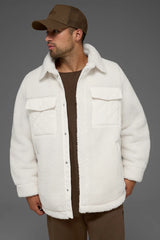 Sherpa Edge Shacket - Ivory