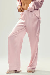 Silk Luminous Pant (Long) - Pink Champagne