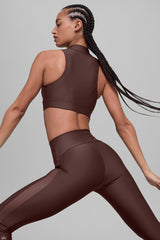 Airlift High-Waist Mesh Infatuation Legging - Brownstone