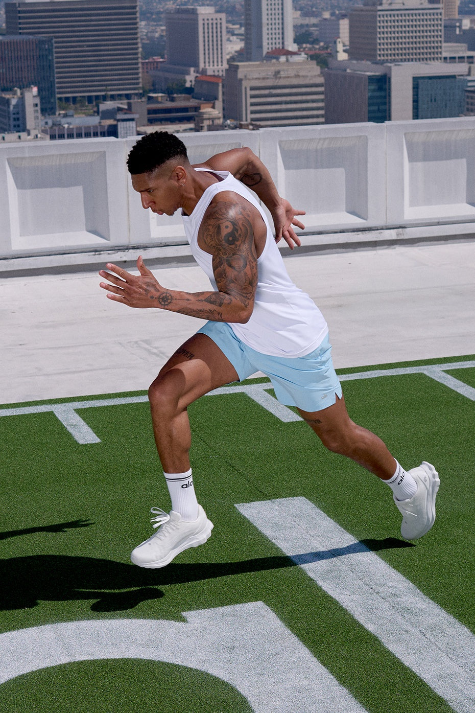 7" Repetition Short - Seashell Blue