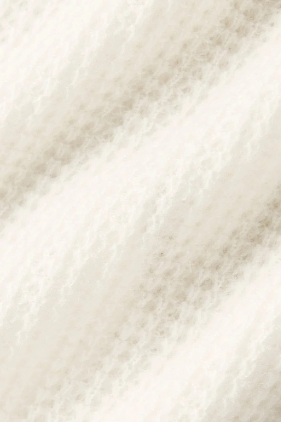 Cashmere Plush Waffle Polo Tee - Ivory