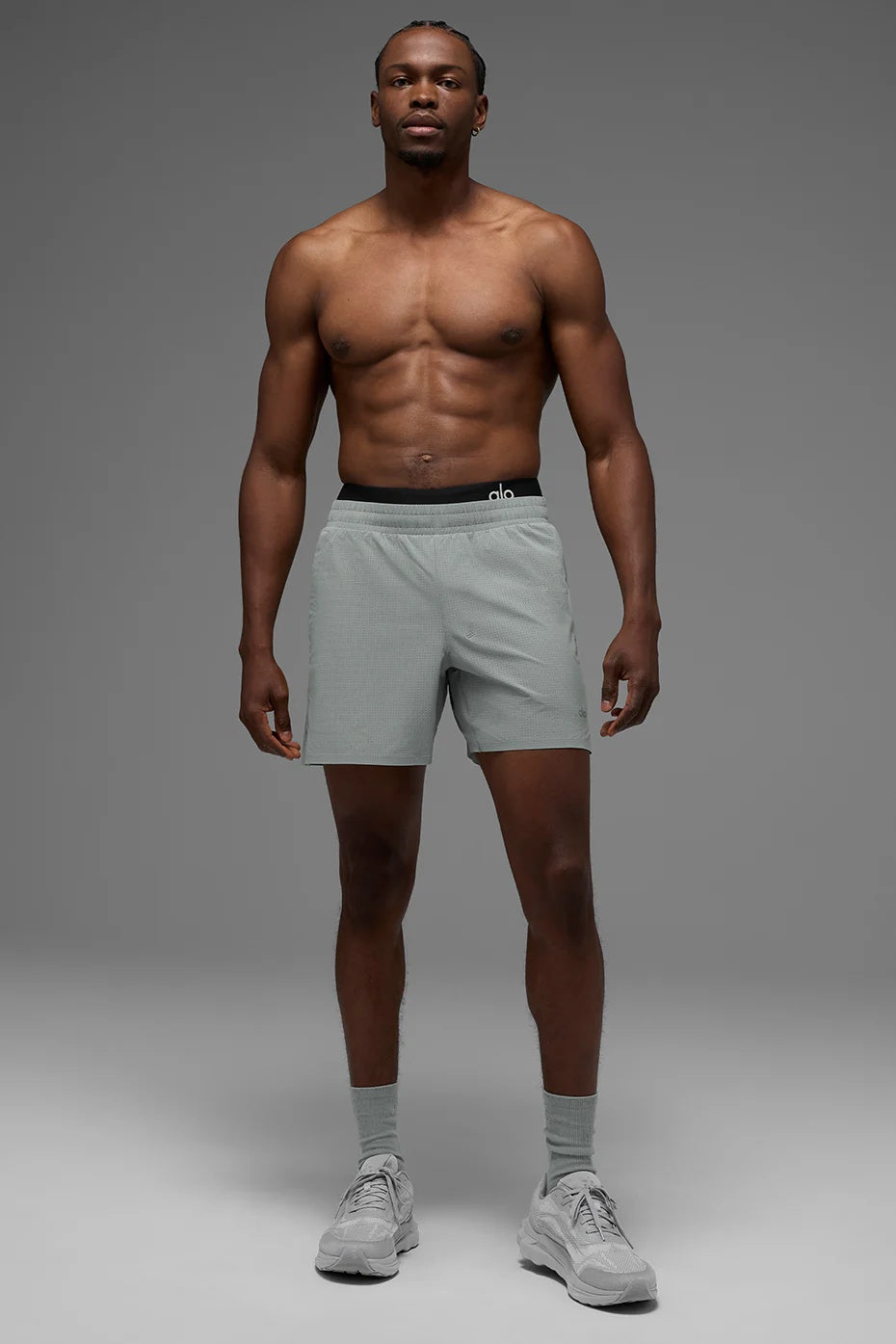 5" Traction Running Short - Lunar Grey