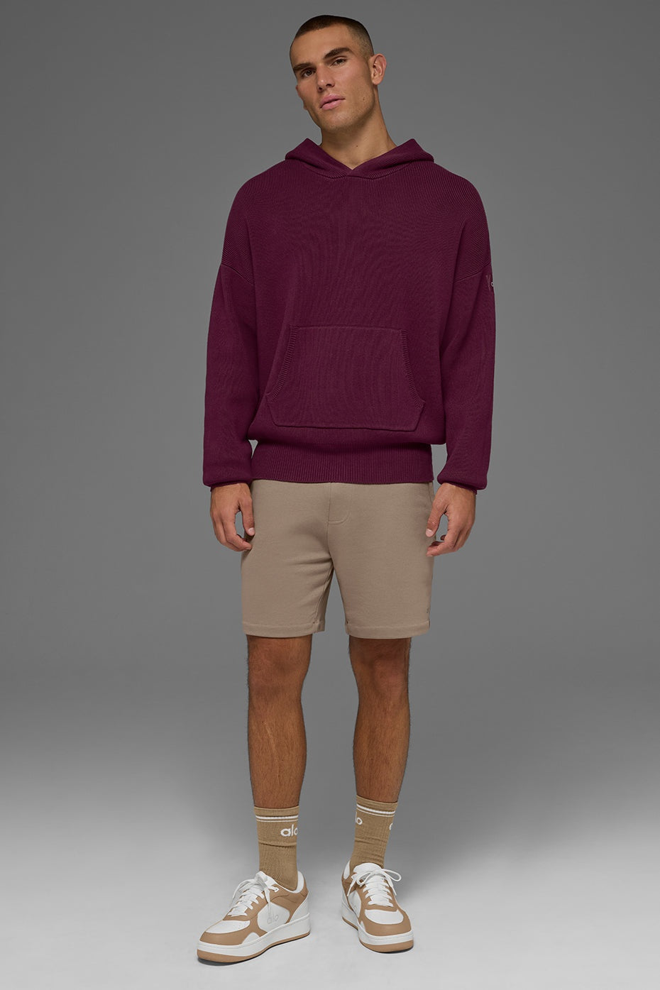 Scholar Hooded Sweater - Burgundy