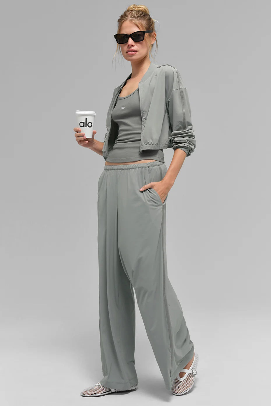 Breezy Wide Leg Pant (Regular) - Lunar Grey