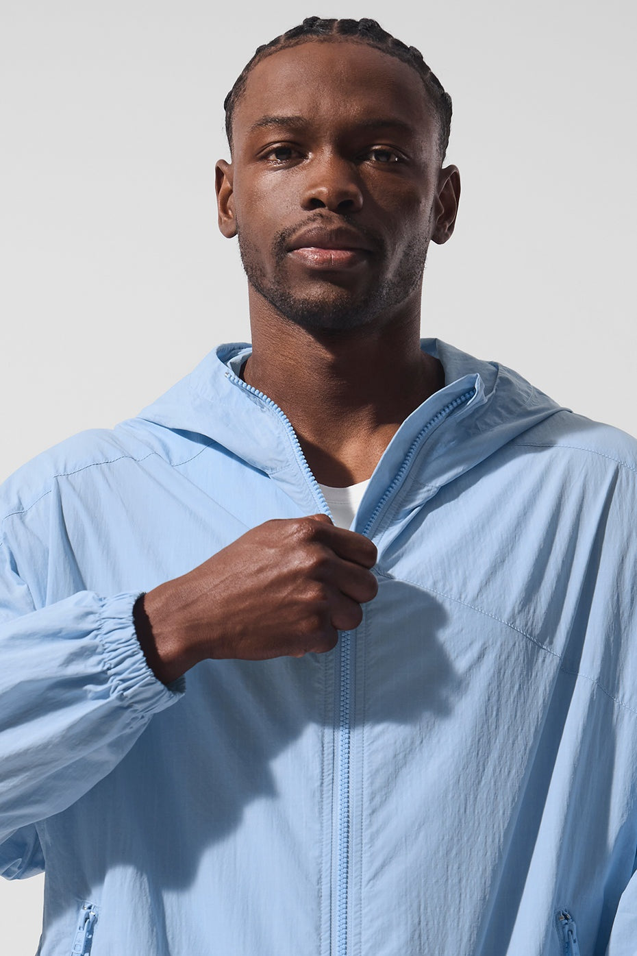 Vantage Nylon Ripstop Track Jacket - Seashell Blue