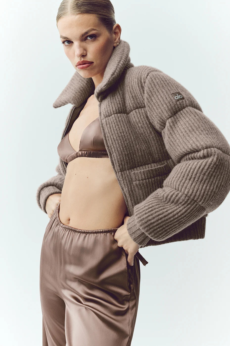 Cashmere Northstar Sweater Puffer - Alpine Cocoa Heather