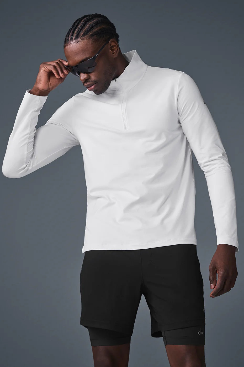 Conquer 1/4 Zip Reform Long Sleeve - White