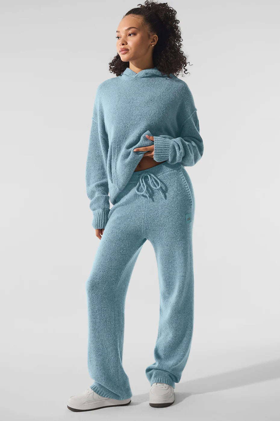 Wool Cashmere New Class Sweatpant - Celestial Blue Granite Heather