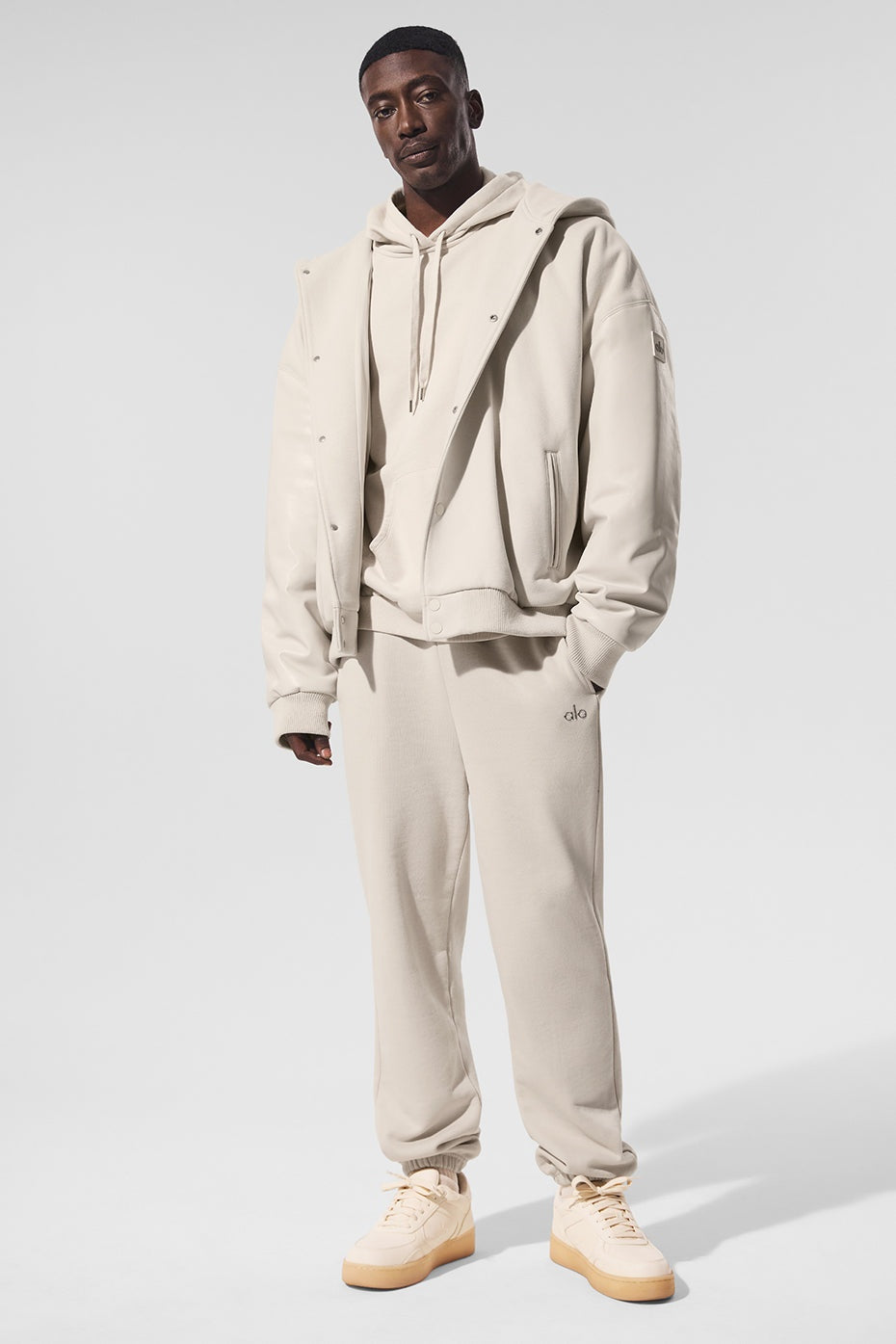 Select Hooded Bomber Jacket - Bone