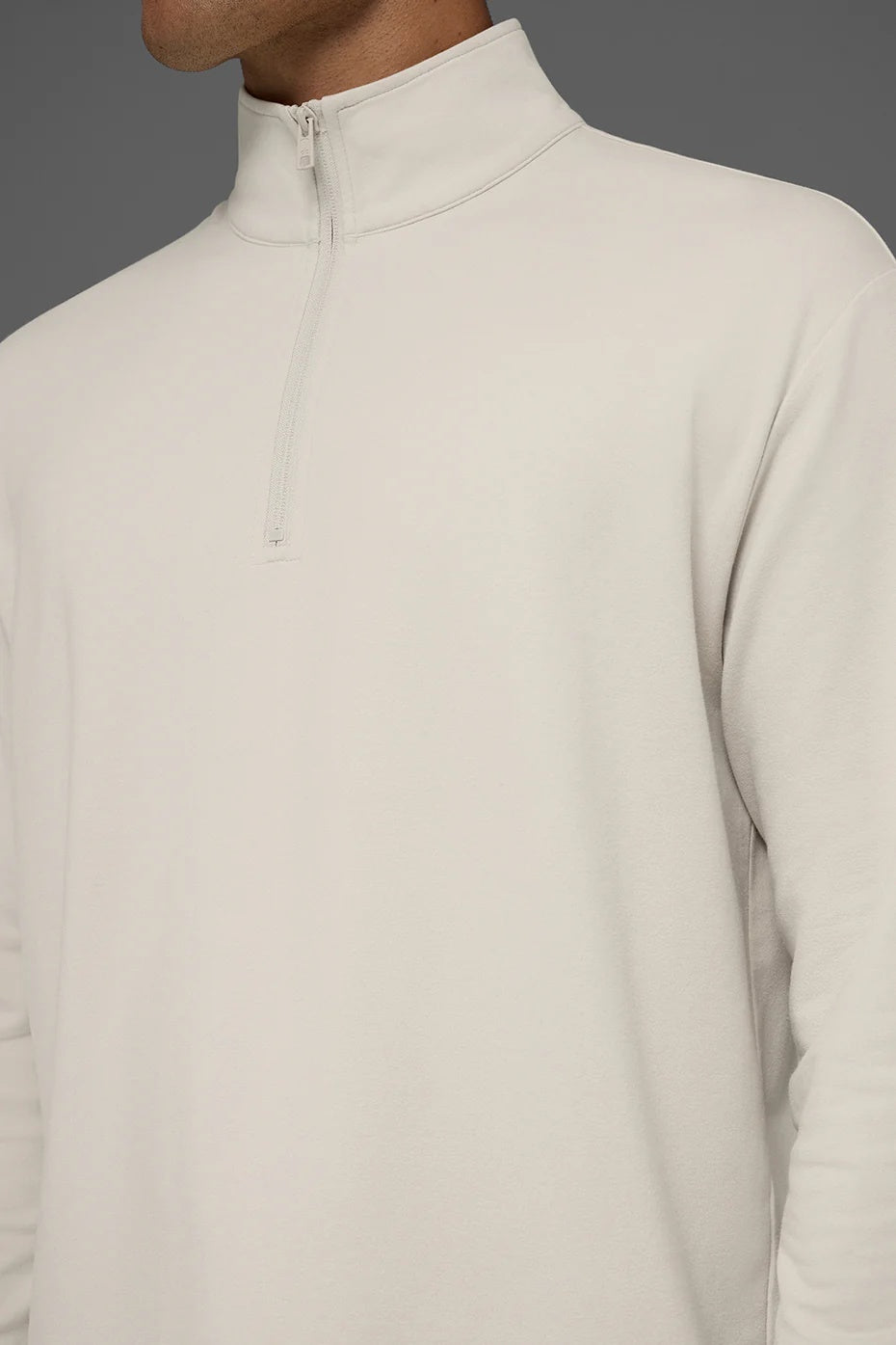 Double Take Long Sleeve 1/4 Zip - Bone