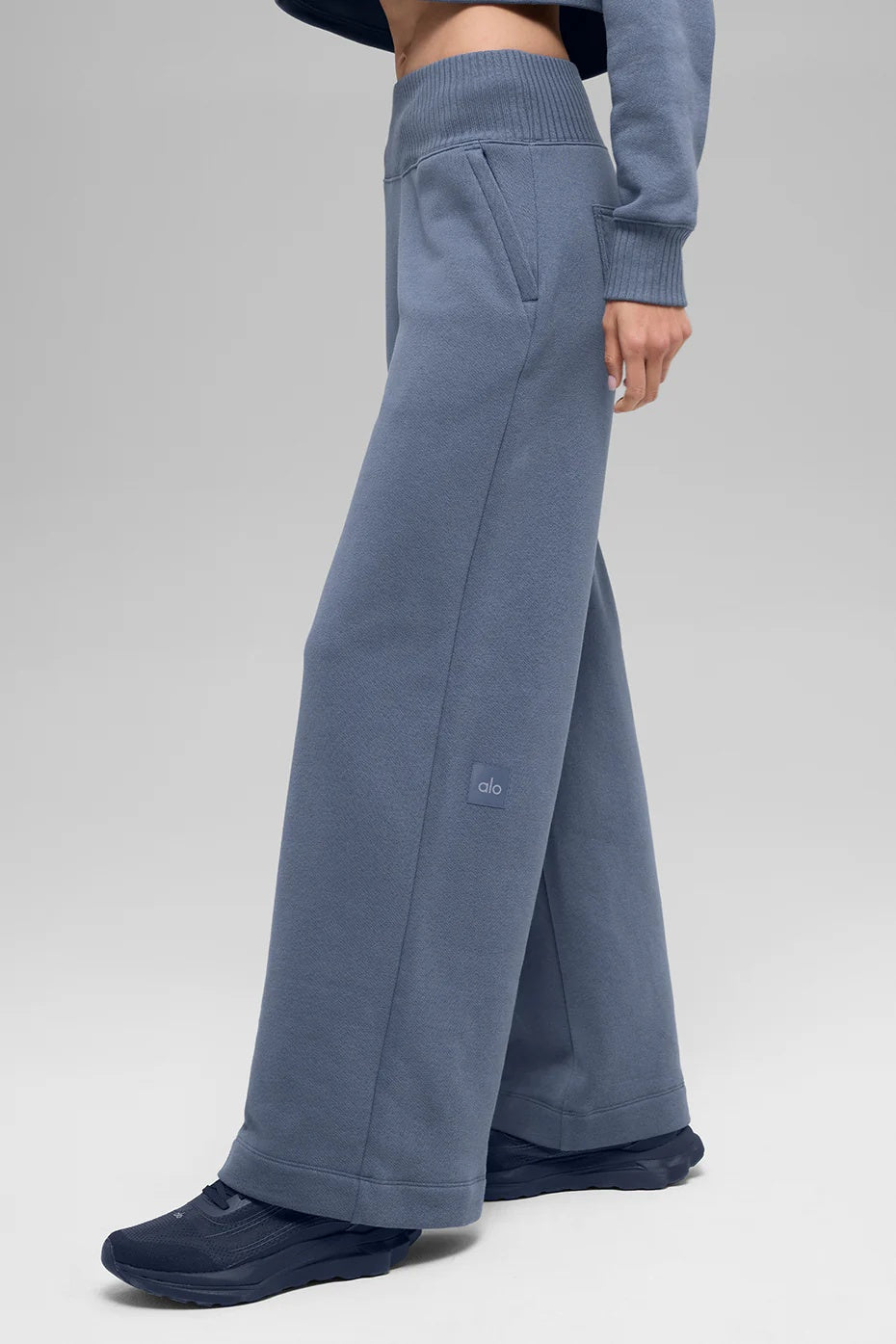 Serenity Wide Leg Sweatpant - Bluestone