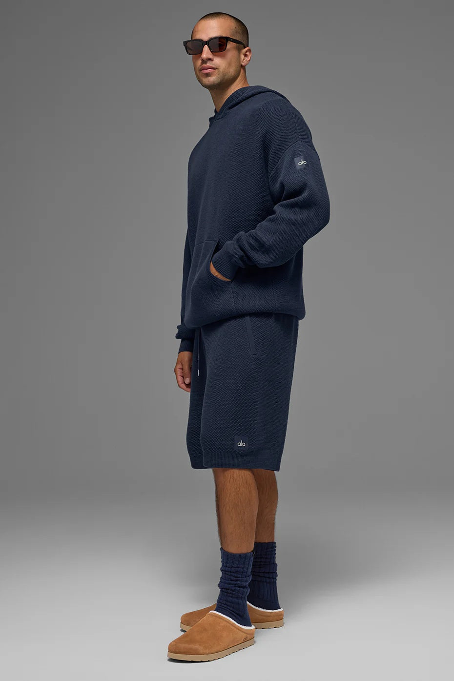 7" Sports Club Sweater Knit Short - Navy
