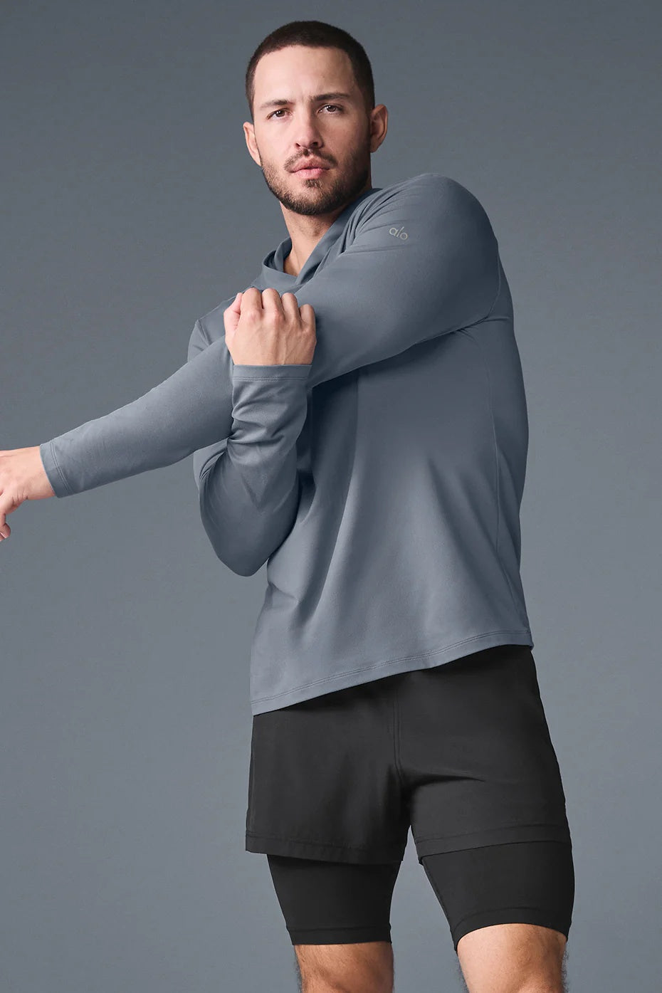 Conquer Reform Long Sleeve With Hood - Steel Grey