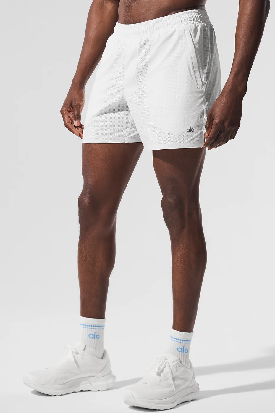 5" Traction Running Short - White