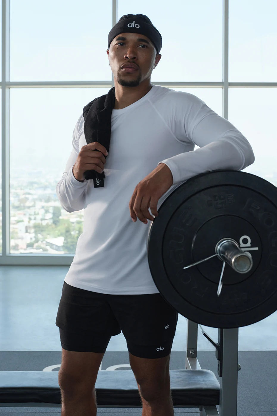ALO Vapor Crewneck Long Sleeve - White