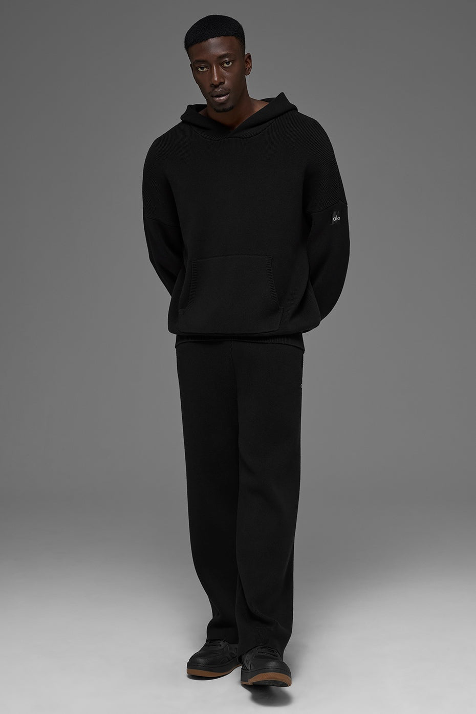 Scholar Hooded Sweater - Black