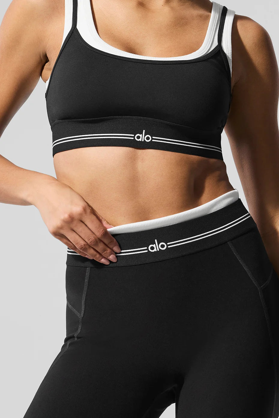 Airbrush High-Waist 7/8 Better Together Legging - Black/White
