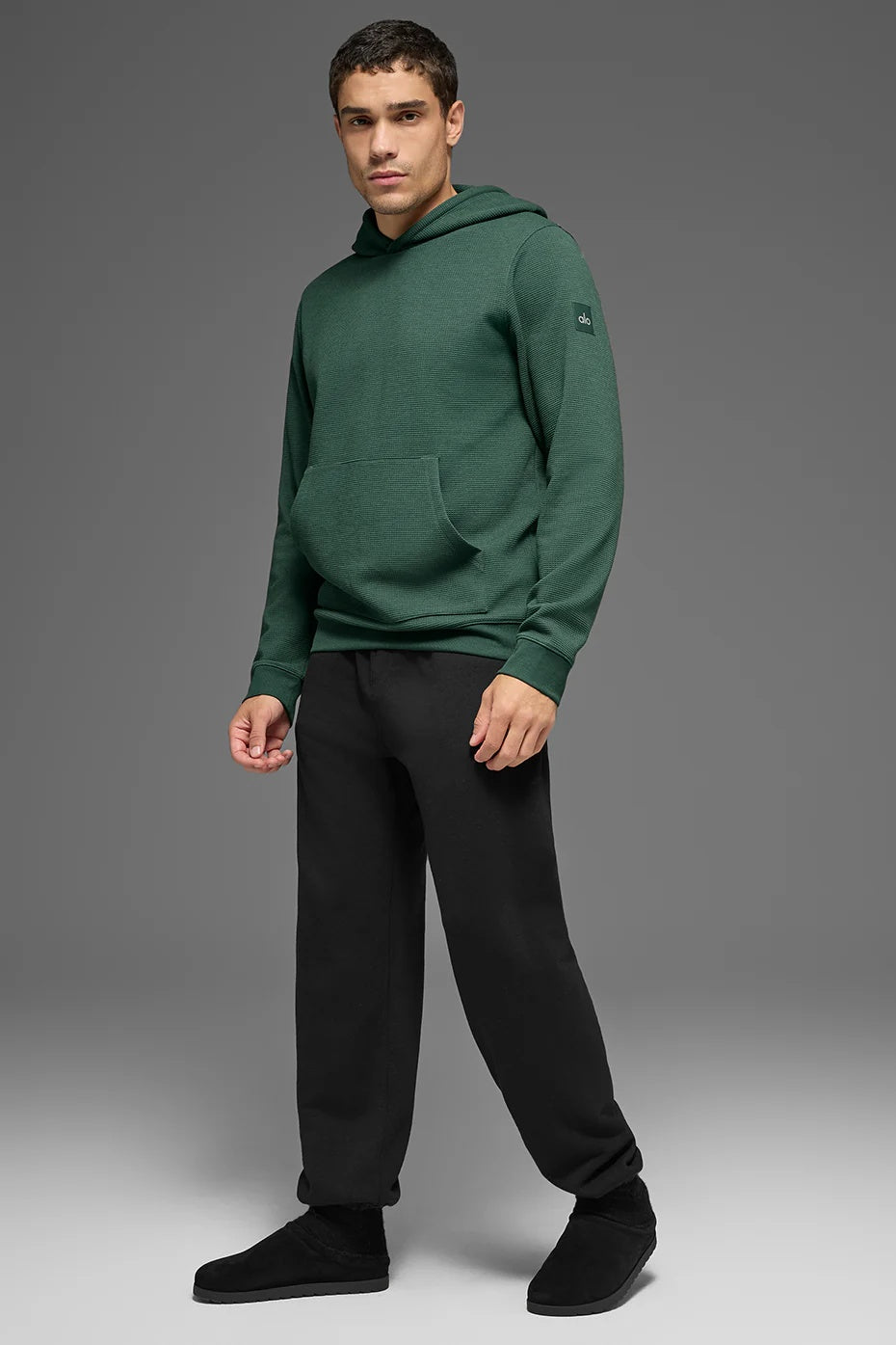 Waffle Lounge Hoodie - Clover Green