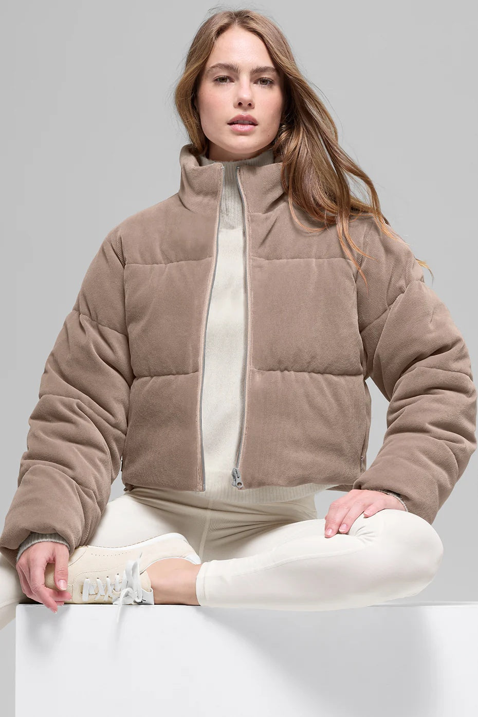 Micro Corduroy Dreamy Puffer - Chai Latte
