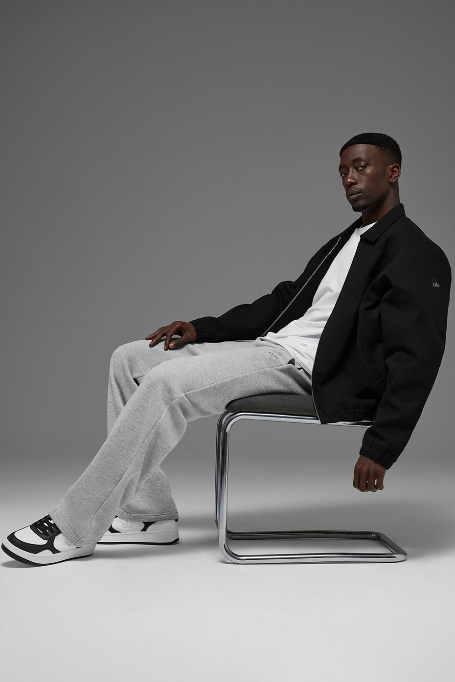 Cotton Canvas Coaches Jacket - Black