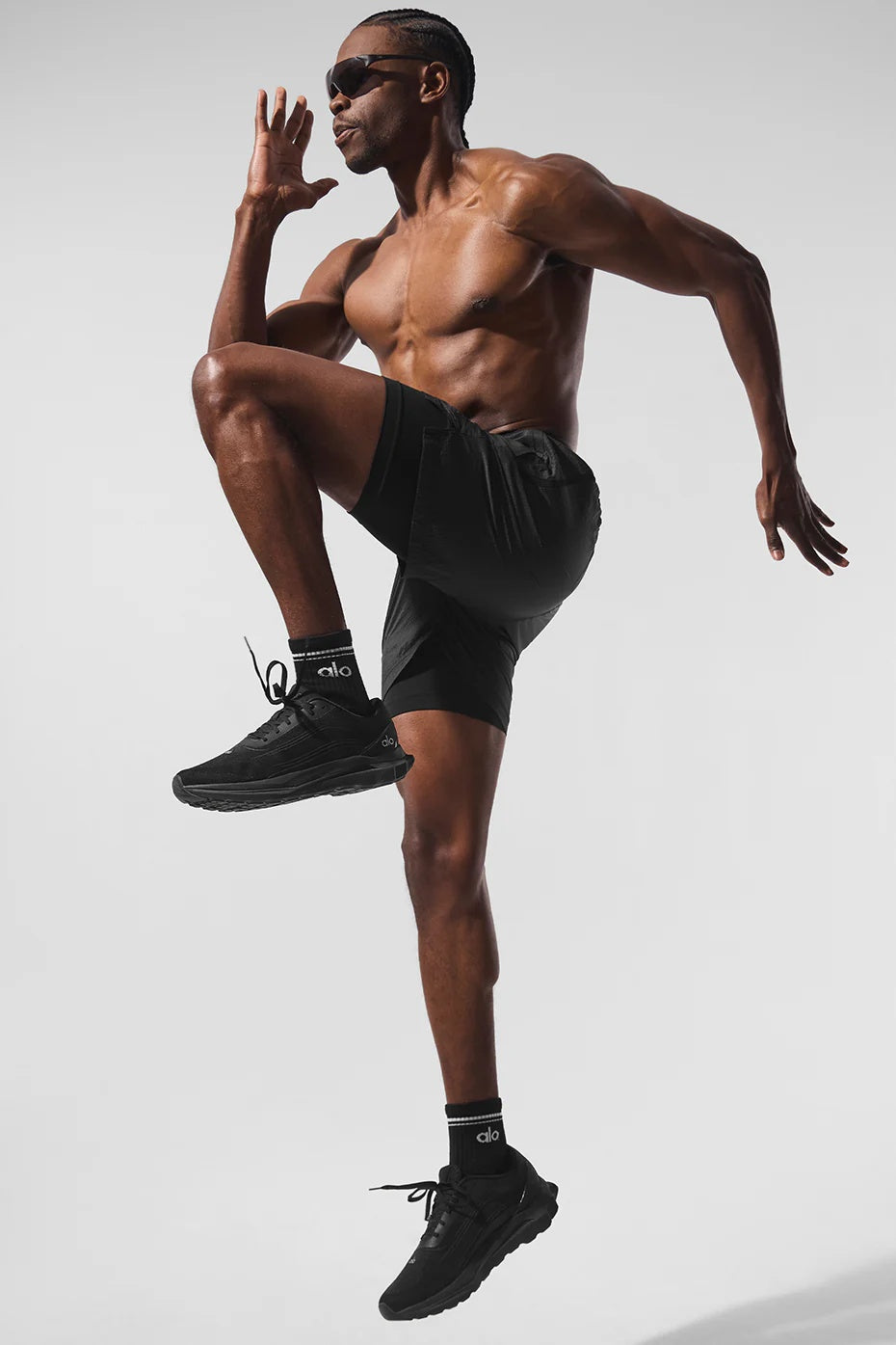 5" Game Time Ripstop 2-In-1 Short - Black/Black