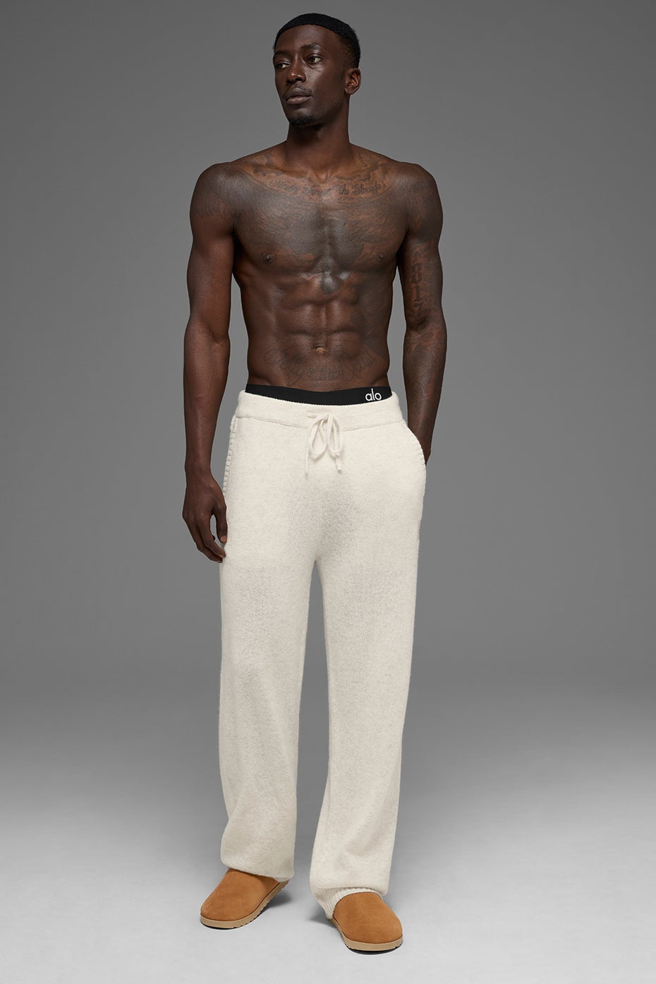 Wool Cashmere New Class Sweatpant - Bone Heather