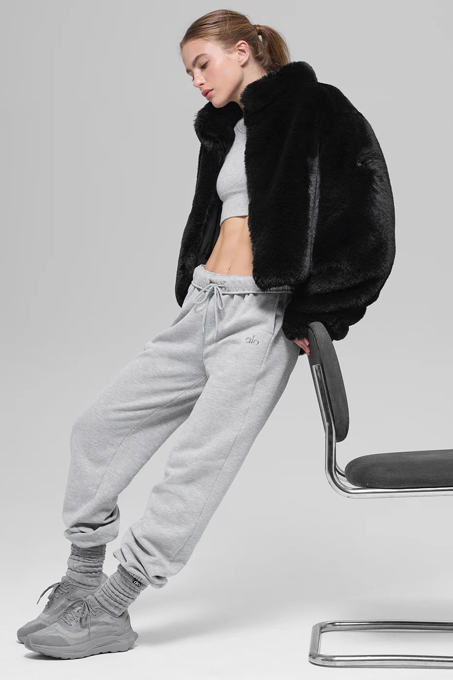 Faux Fur Allure Jacket - Black