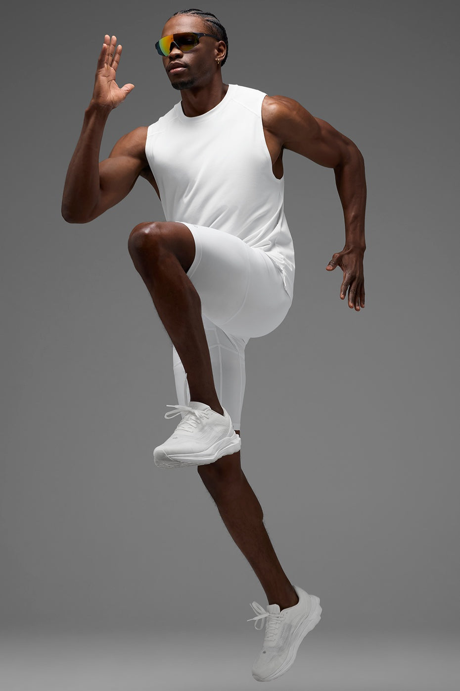 9" Flight Compression Short - White