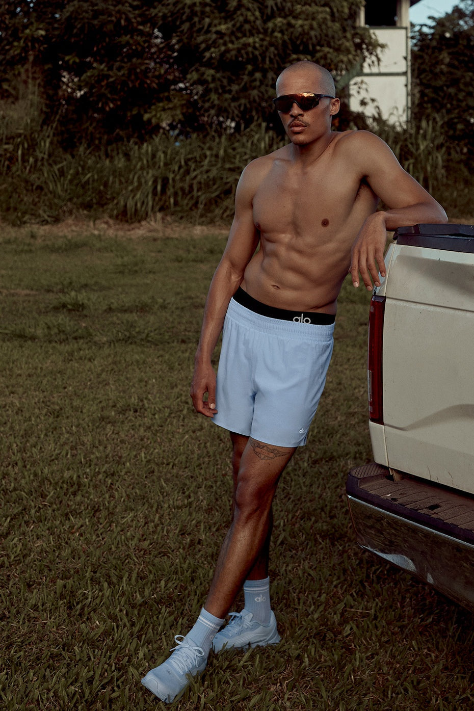 5" Adapt Running Short - Seashell Blue