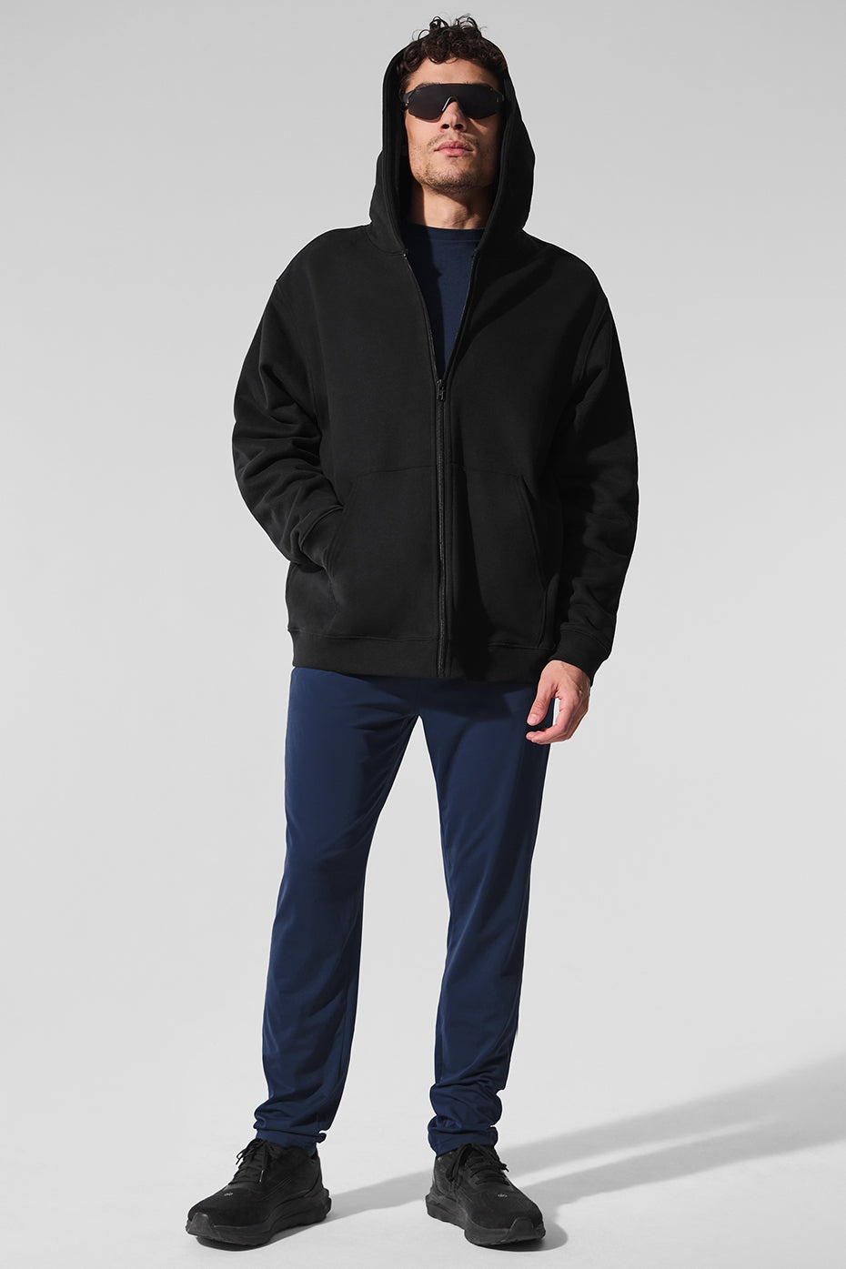 Renown Heavy Weight Full Zip Hoodie - Black