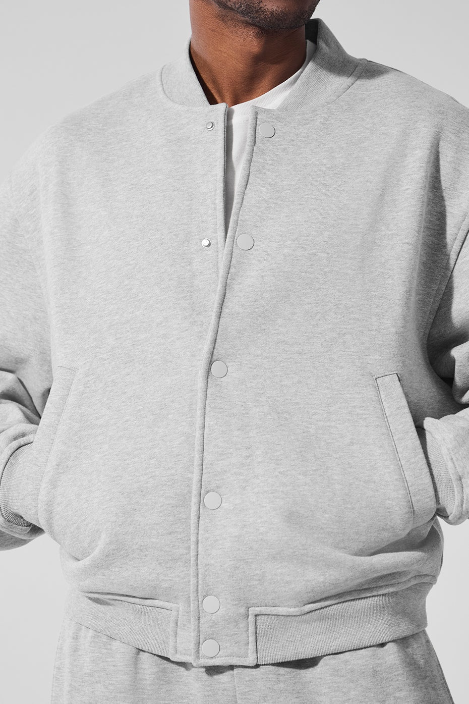 Renown Varsity Jacket - Athletic Heather Grey