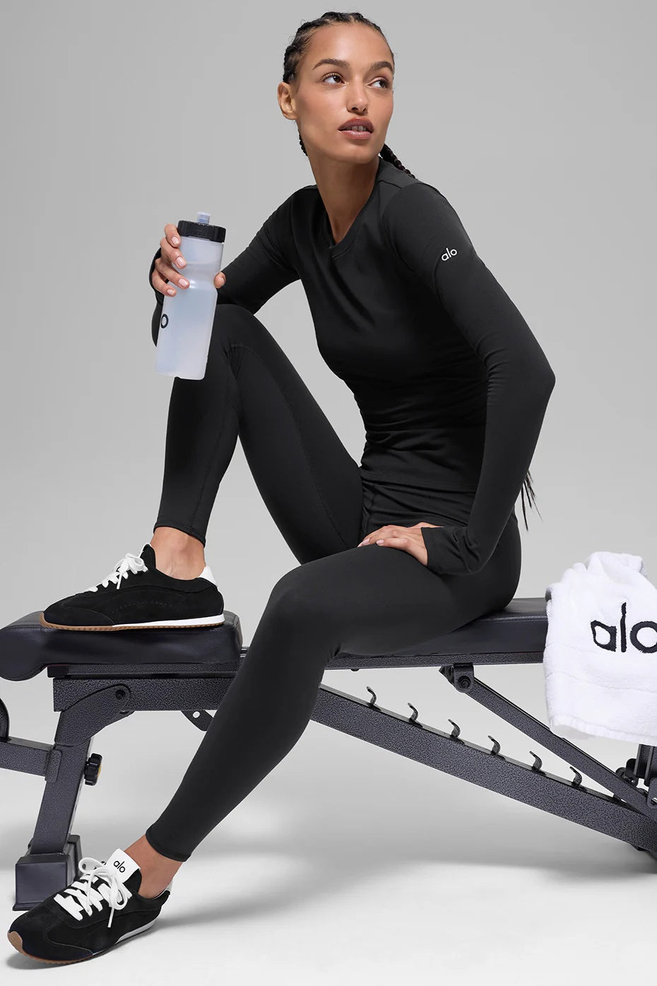 Airbrush Winter Warm Nocturne Long Sleeve - Black