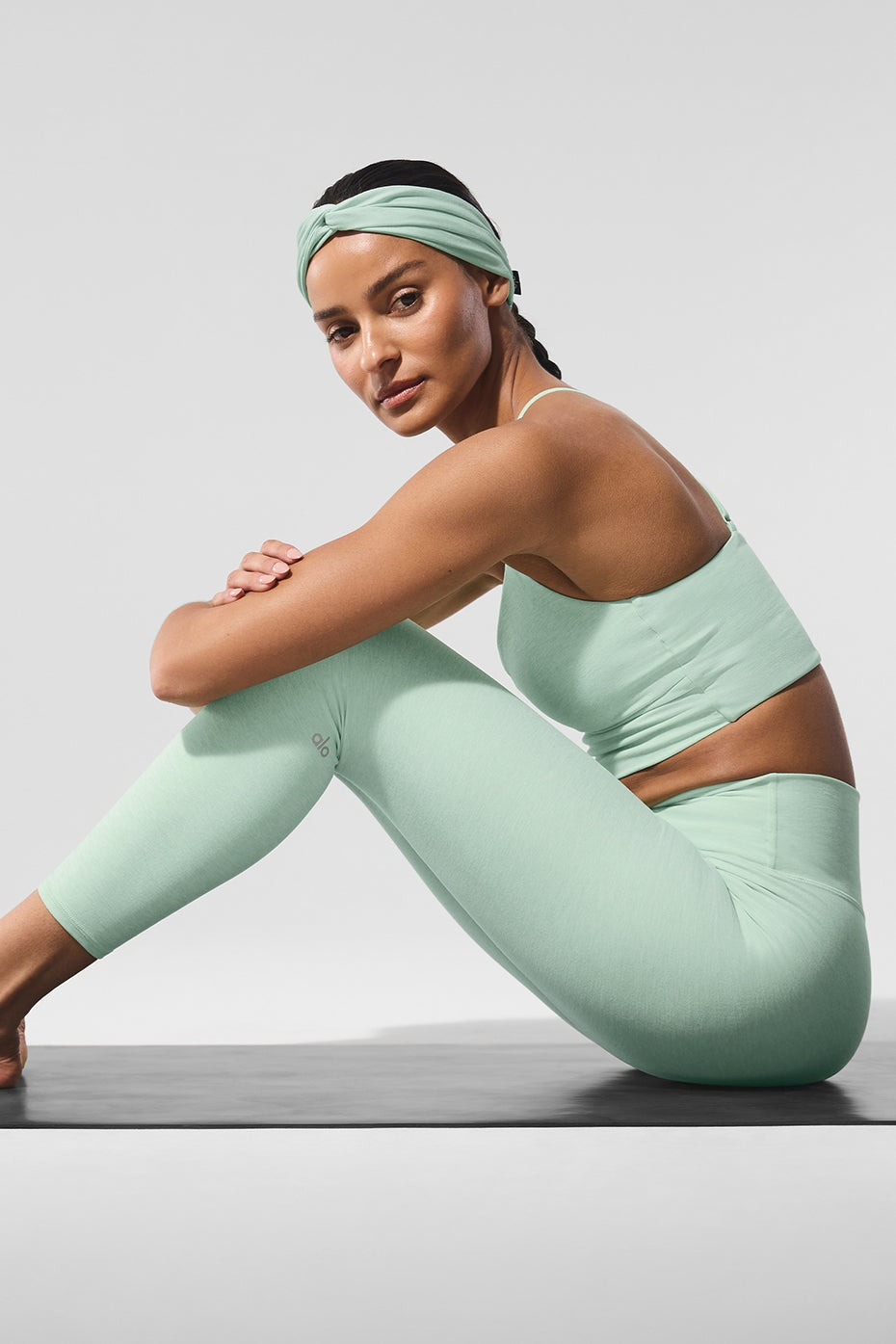 Alosoft High-Waist 7/8 Highlight Legging - Spearmint Heather