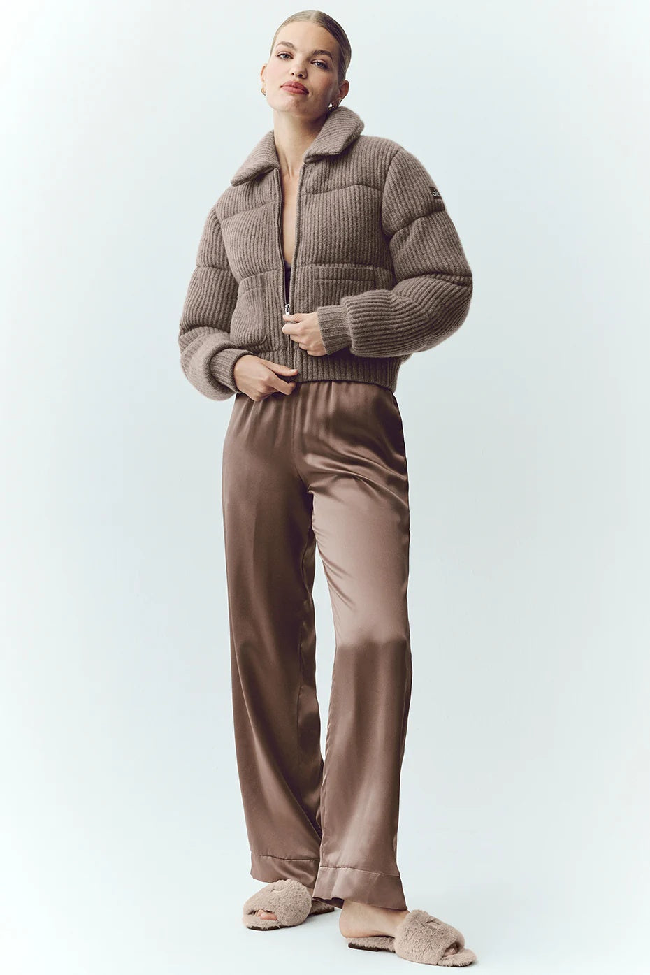 Cashmere Northstar Sweater Puffer - Alpine Cocoa Heather